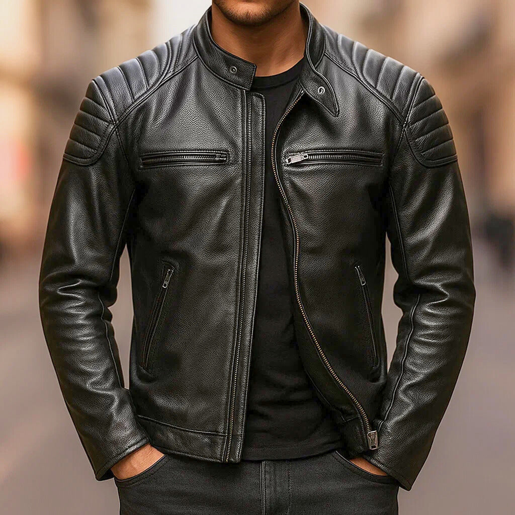Marek – Biker-inspirierte Lederjacke Herren