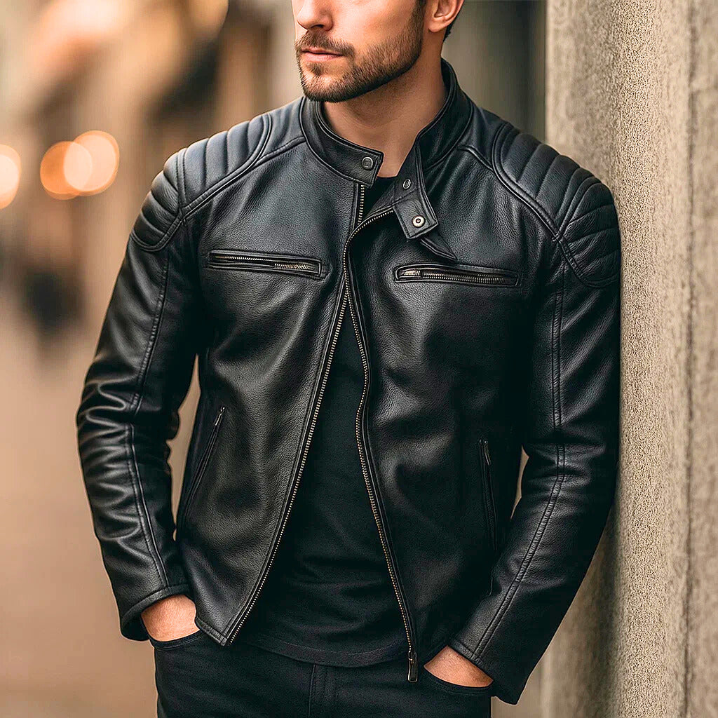 Marek – Biker-inspirierte Lederjacke Herren