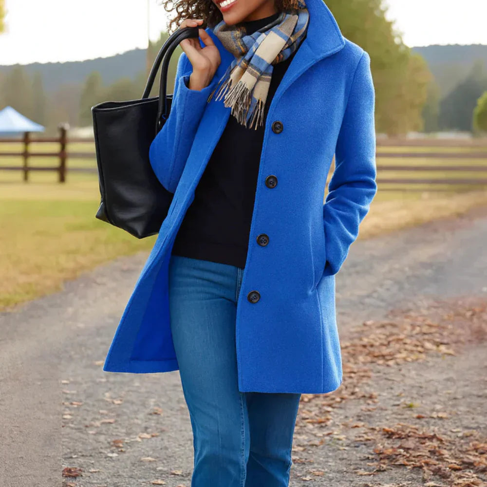 Hazel – Eleganter Wollmantel für Damen