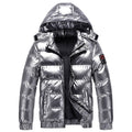 Leon – Glänzende Steppjacke mit Kapuze für Herren