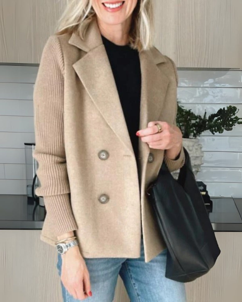 Lucía – Elegante Damen Knit Blazer-Weste mit klassischem Revers