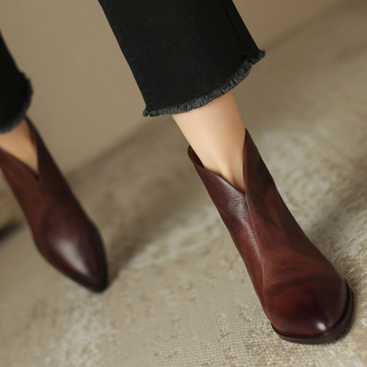 Laura – Klassische Damenstiefeletten mit Blockabsatz