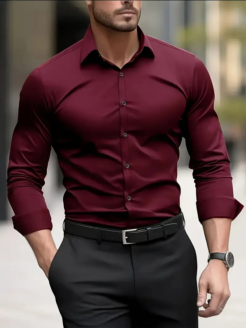 Luca – Klassisches Business Hemd Herren Langarm