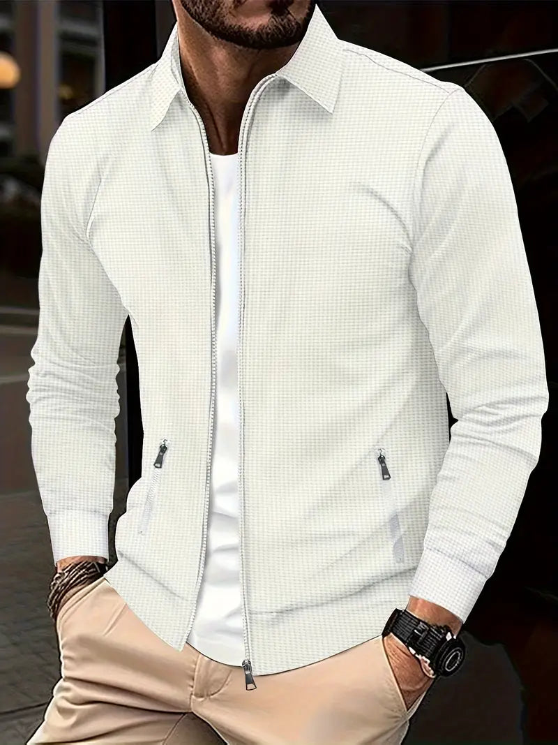 David - Herren Jacke mit Reißverschluss und Kragen