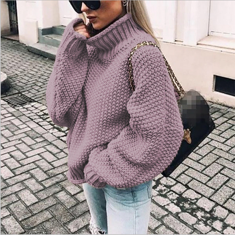 Valeria – Grobstrick Rollkragenpullover Damen