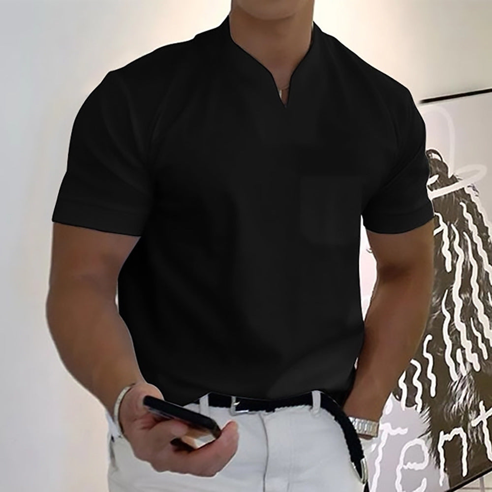 Patrick – Modernes Herren T-Shirt mit minimalistischem Ausschnitt - 2 - Annoboutique