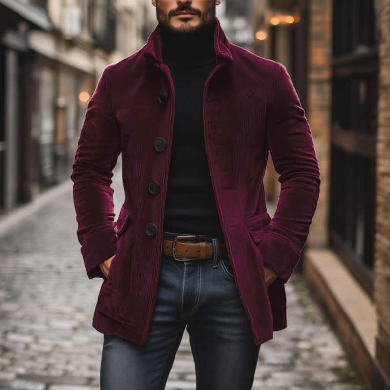 Darian – Samtjacke mit Stehkragen für Herren