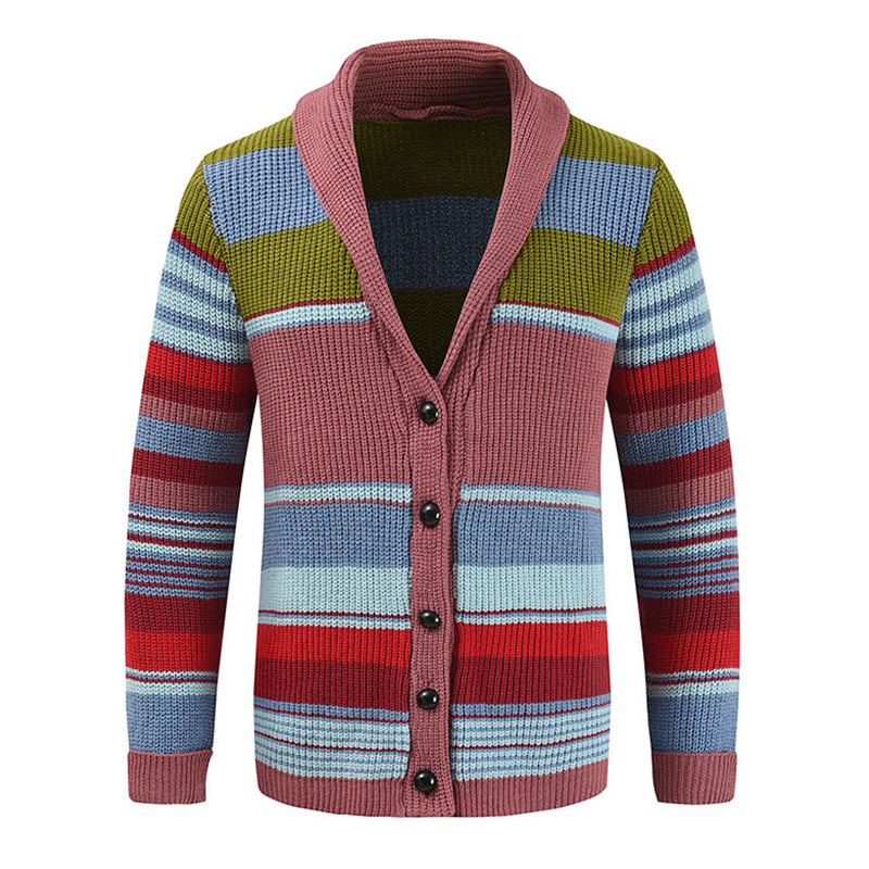 Elor – Gestreifte Strickjacke für Herren