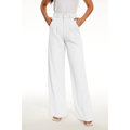 Mila - Damen High Waist Hose mit weitem Bein und Falten