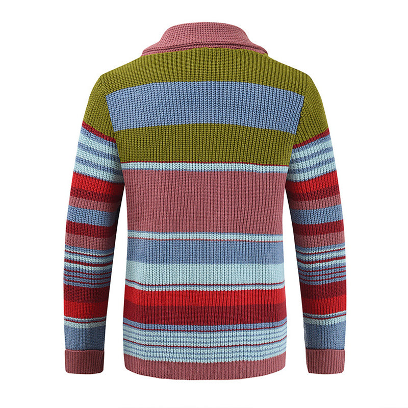 Elor – Gestreifte Strickjacke für Herren