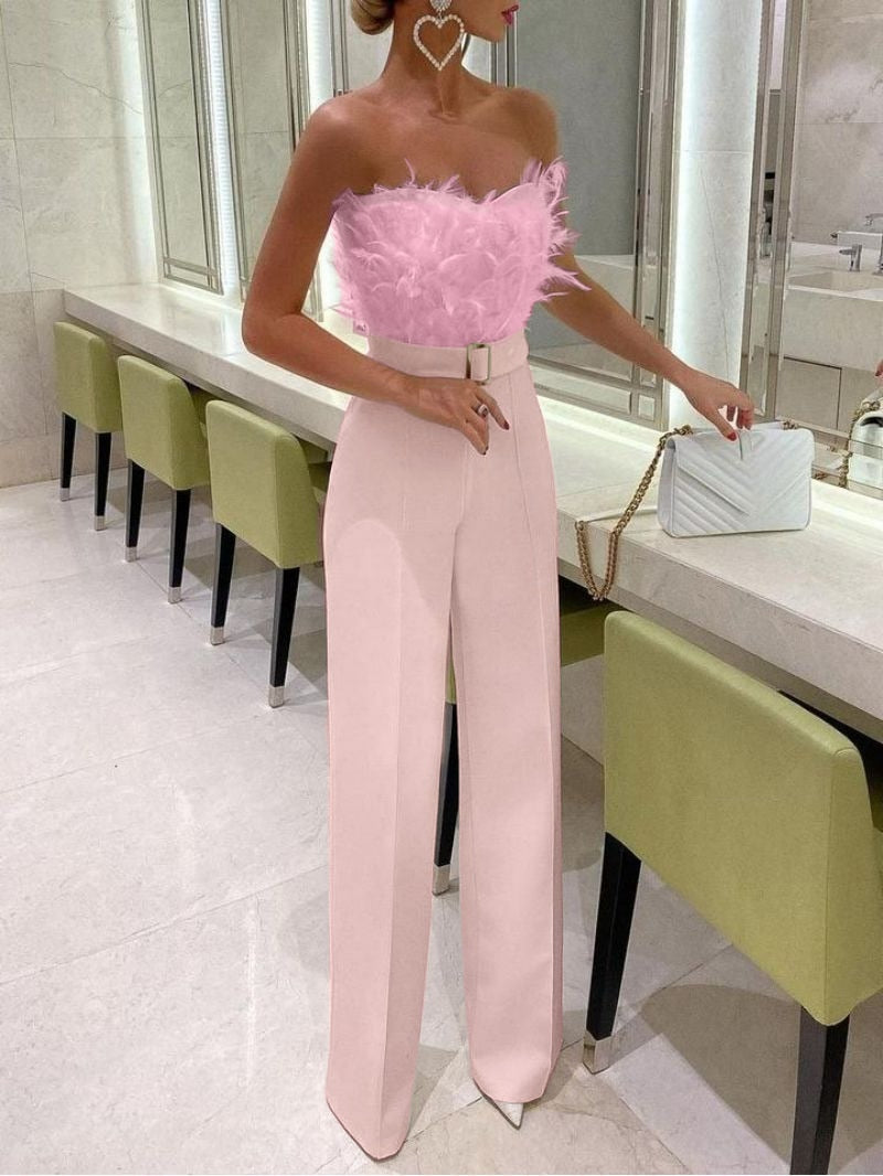 Emilia – Eleganter Feder-Body für Damen