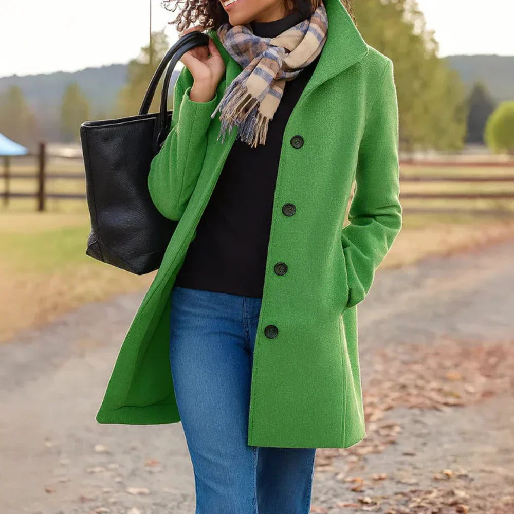 Hazel – Eleganter Wollmantel für Damen