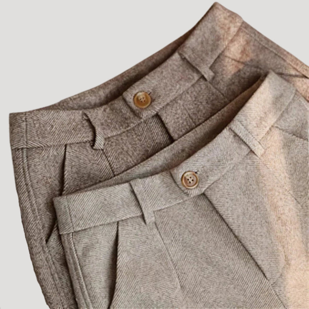 James – Klassische Strukturierte Herren Stoffhose