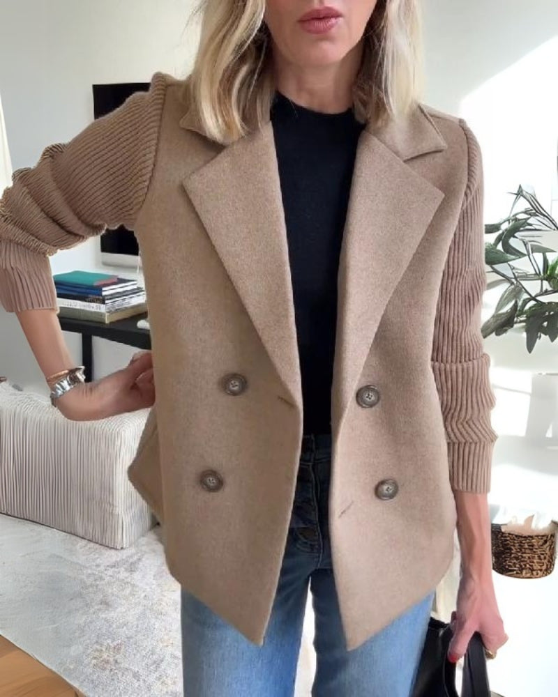 Lucía – Elegante Damen Knit Blazer-Weste mit klassischem Revers
