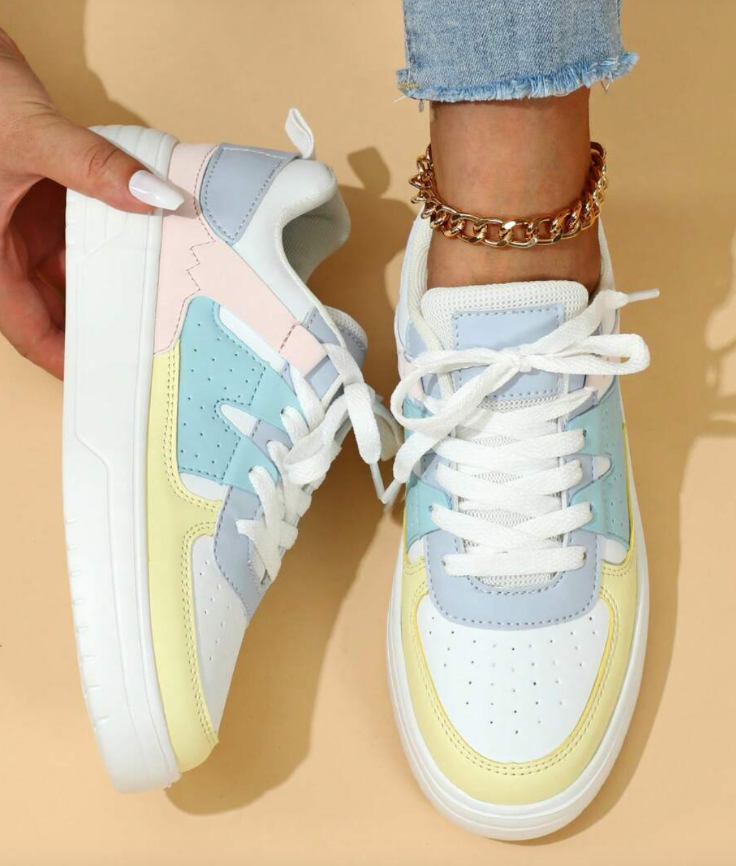 Weiß und Grau Sneakers für Damen