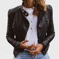 Noelia - Damen Bikerjacke aus Kunstleder