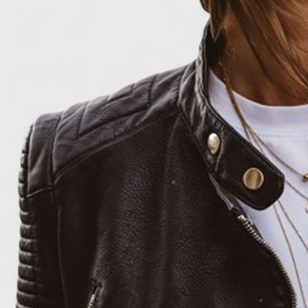 Noelia - Damen Bikerjacke aus Kunstleder