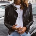Elena – Damen Lederjacke Bikerstil mit Reißverschluss