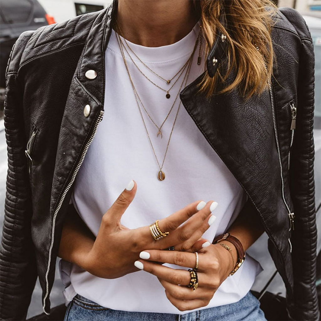 Elena – Damen Lederjacke Bikerstil mit Reißverschluss