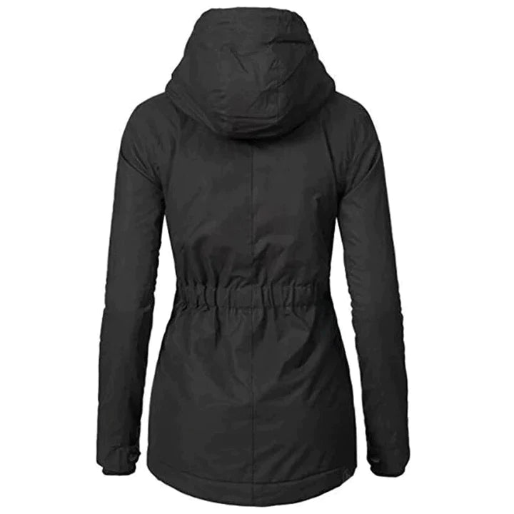 Elina – Damen Parka Winterjacke mit Fellfutter und Kapuze