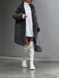 Eleanor – Eleganter Damen Wintermantel mit Teddy-Futter und Knopfleiste