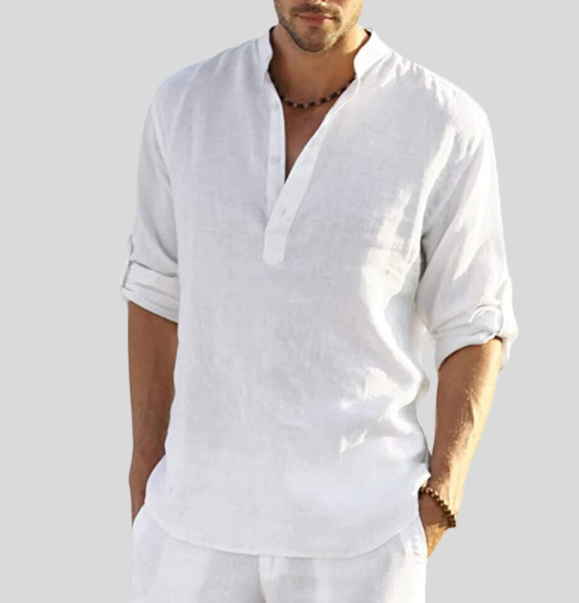 Jonas – Herren Henley Shirt mit Knopfleiste und lockerem Schnitt