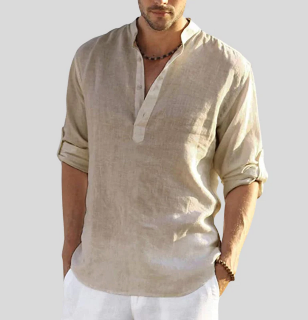 Jonas – Herren Henley Shirt mit Knopfleiste und lockerem Schnitt