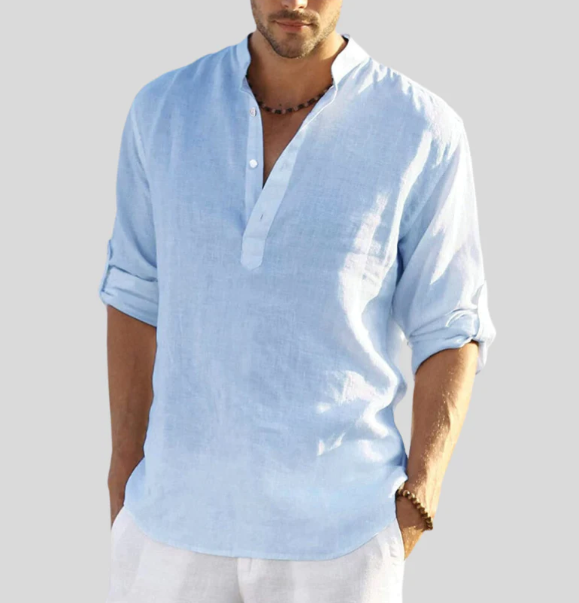 Jonas – Herren Henley Shirt mit Knopfleiste und lockerem Schnitt