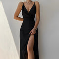 Aria – Fließendes Elegantes Damen Maxikleid mit Beinschlitz
