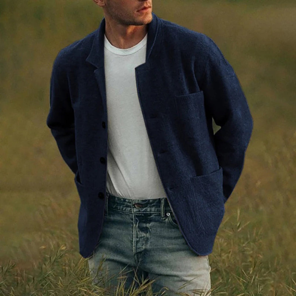 Henrik – Herren Wolljacke mit Stehkragen