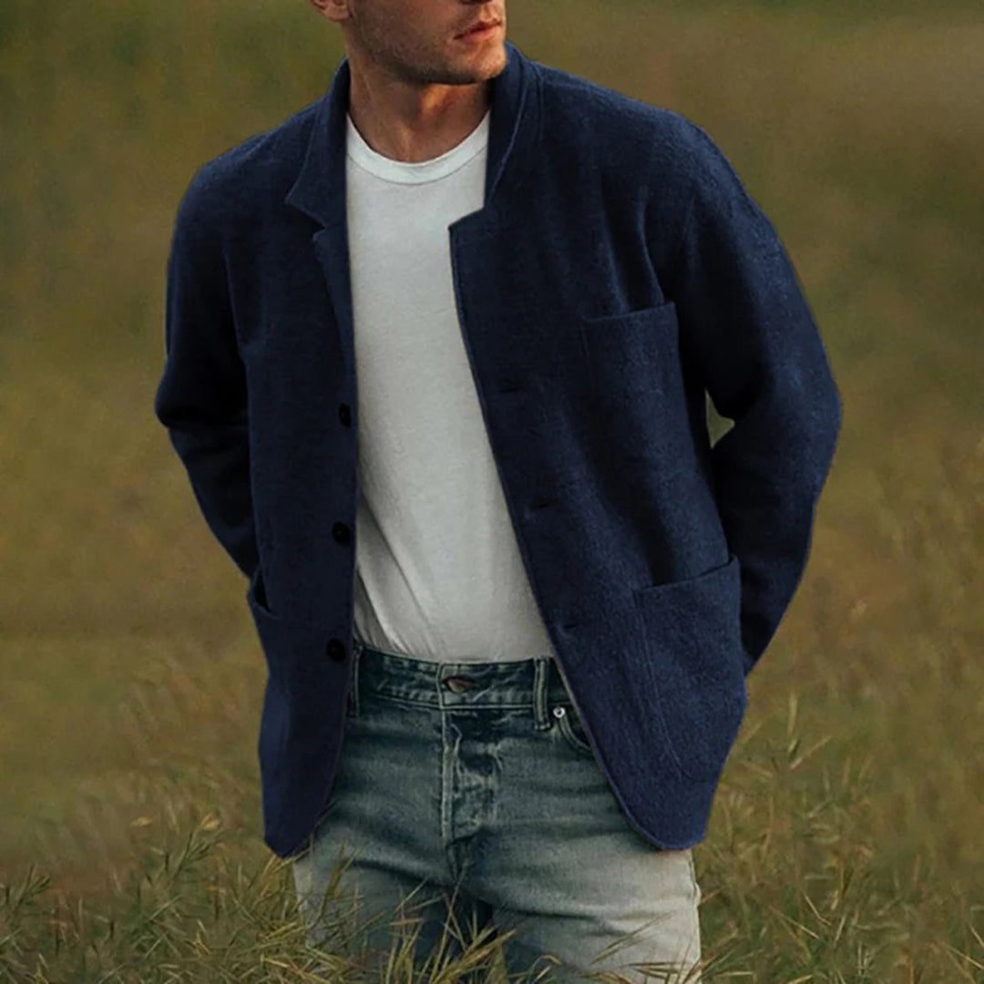 Henrik – Herren Wolljacke mit Stehkragen