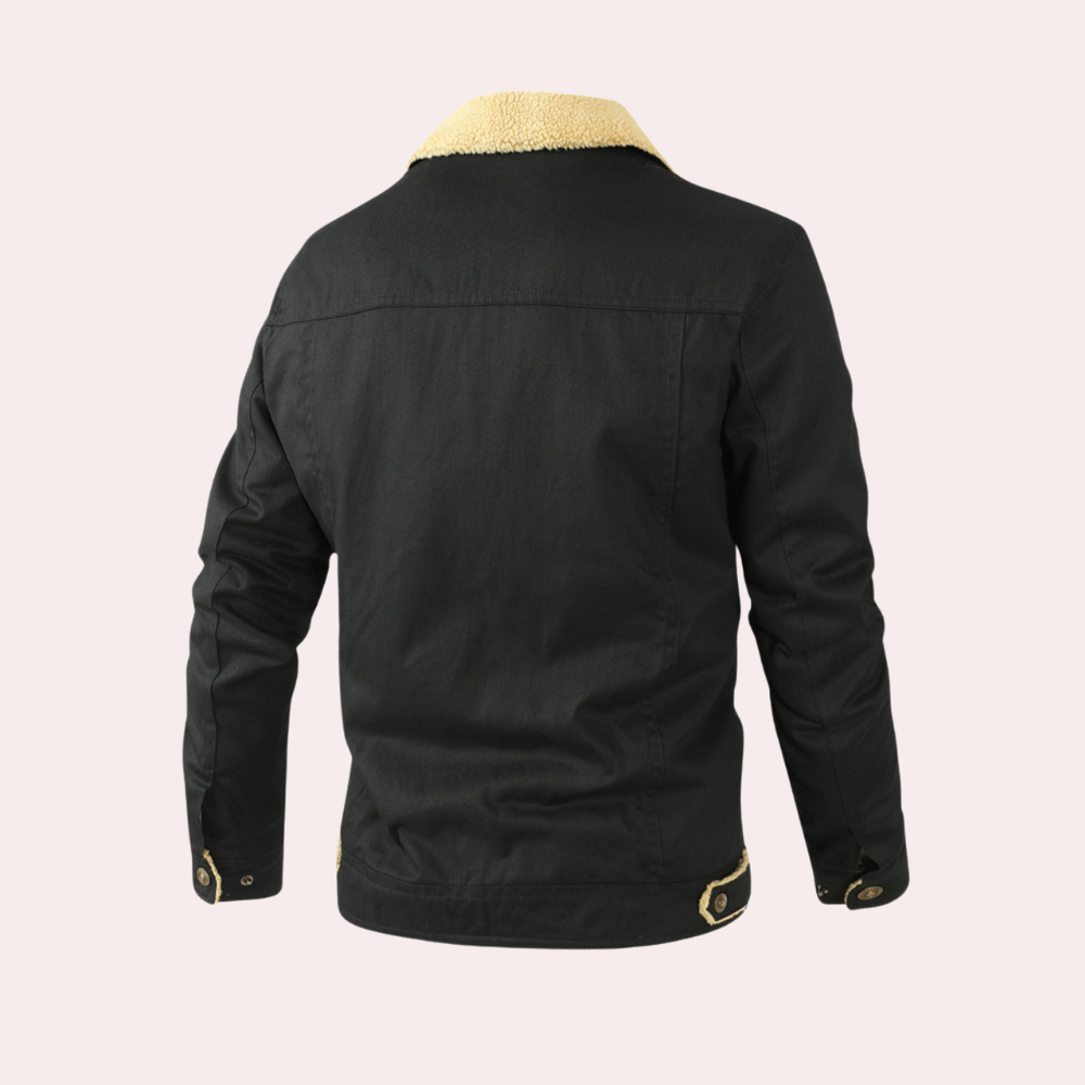 Jonas - Herren Winterjacke mit Teddykragen