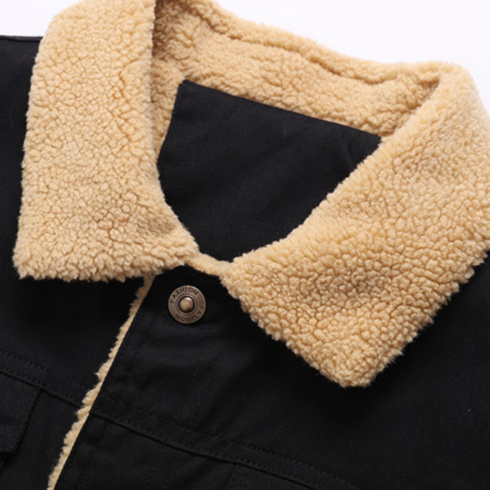 Jonas - Herren Winterjacke mit Teddykragen