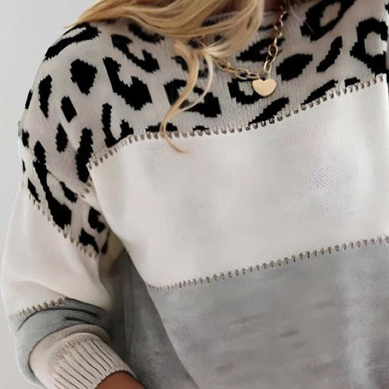 Chloe – Gemusterter Damen Strickpullover im modernen Casual-Stil