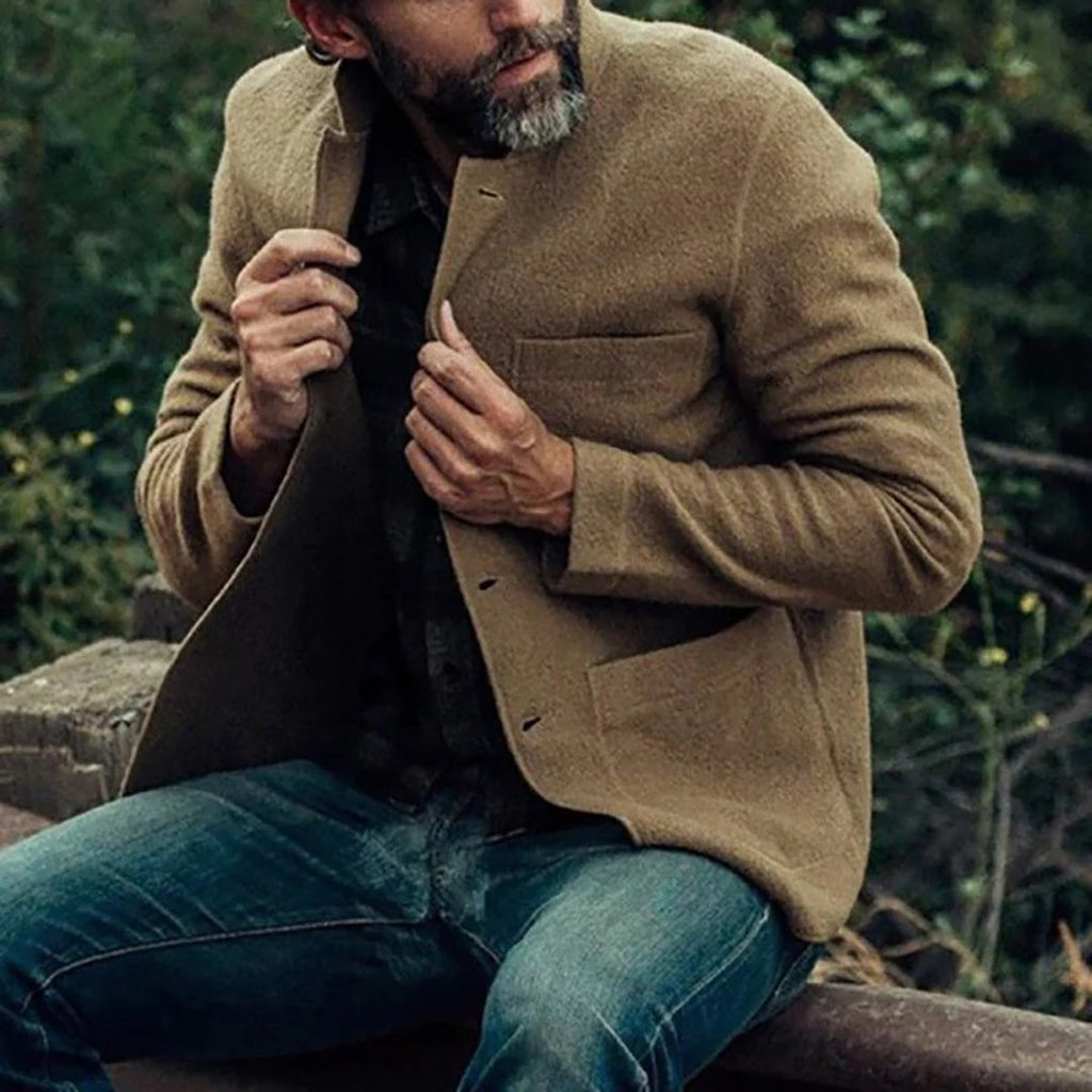 Henrik – Herren Wolljacke mit Stehkragen