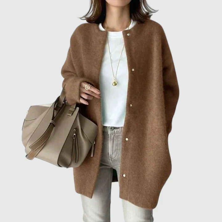 Damen Strickjacke - Bequeme Passform mit eleganten Knöpfen - J&B - 5 - Annoboutique