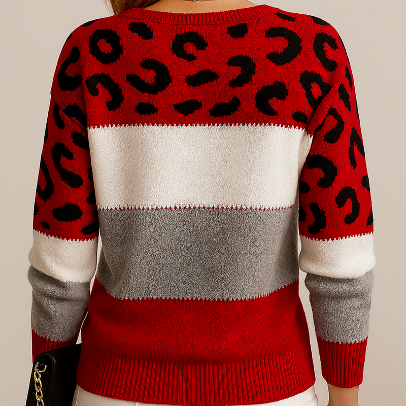 Chloe – Gemusterter Damen Strickpullover im modernen Casual-Stil