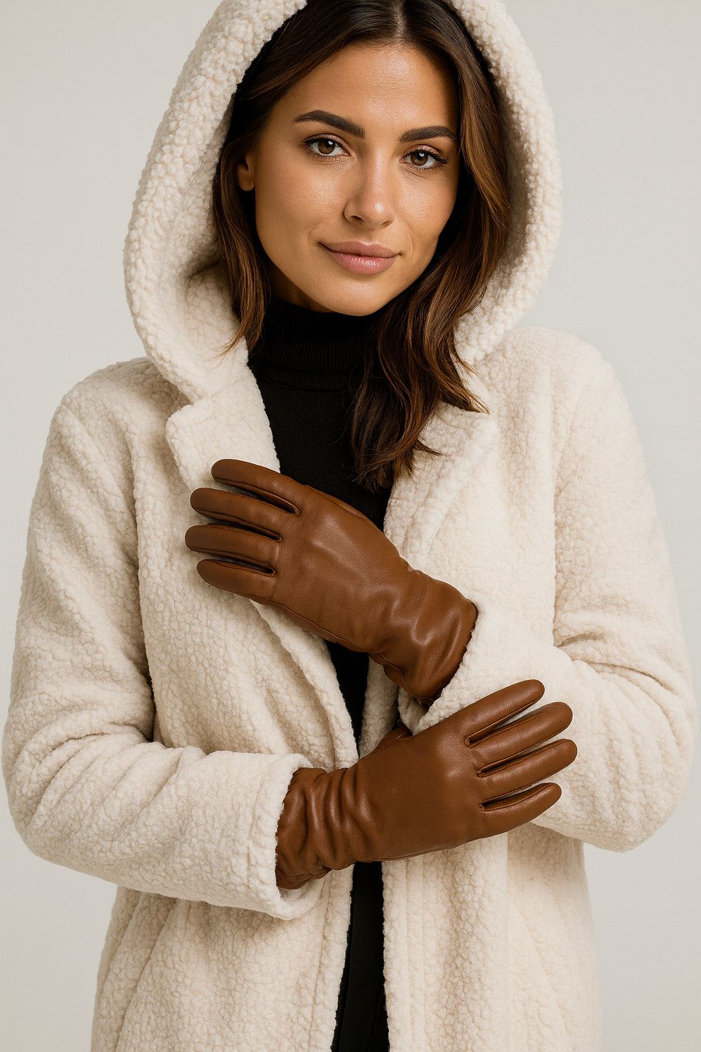 Alba – Damen Teddy-Mantel Mit Kapuze