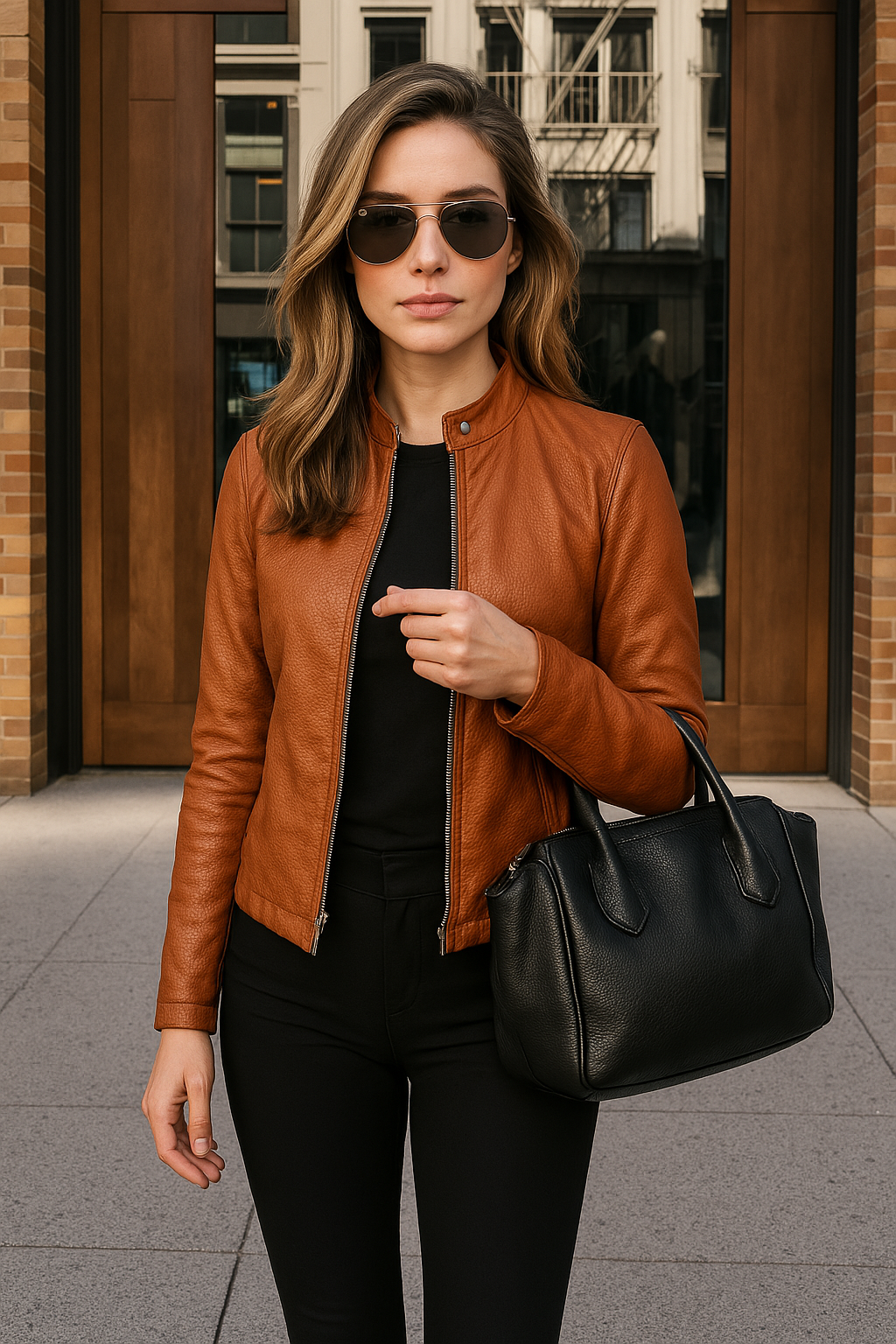 Damenjacke mit modernem Schnitt und Stehkragen - 5 - Annoboutique