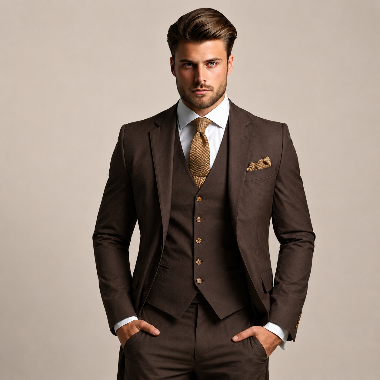 Hugo – Eleganter Herren Dreiteiler Anzug mit klassischem Revers