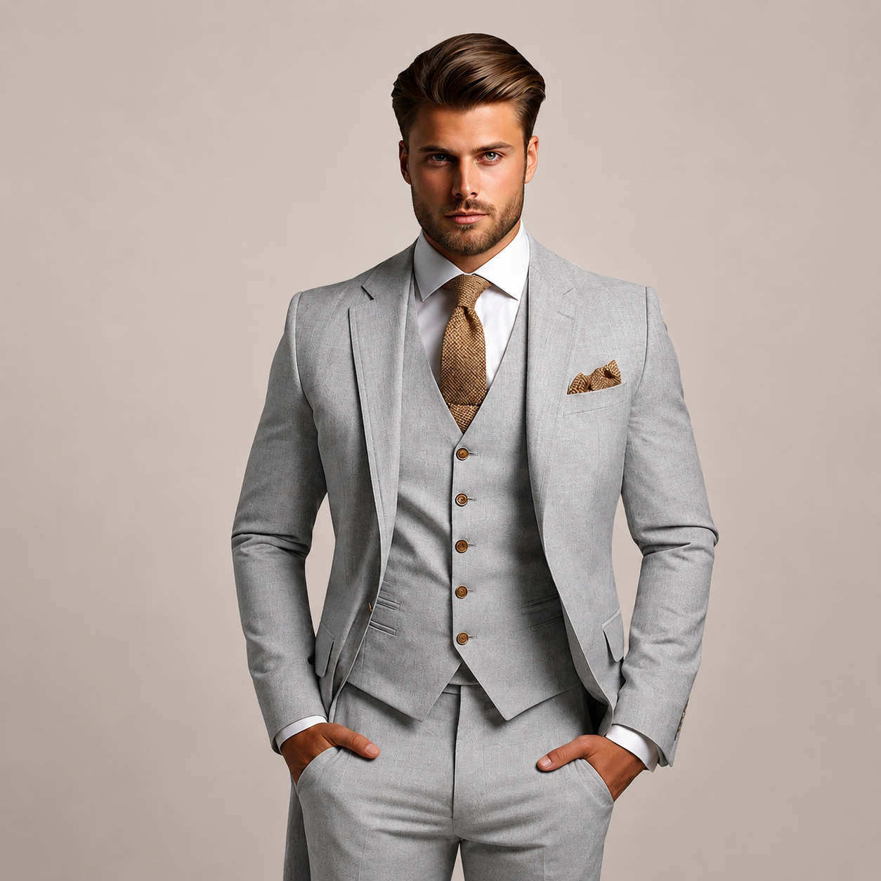 Hugo – Eleganter Herren Dreiteiler Anzug mit klassischem Revers