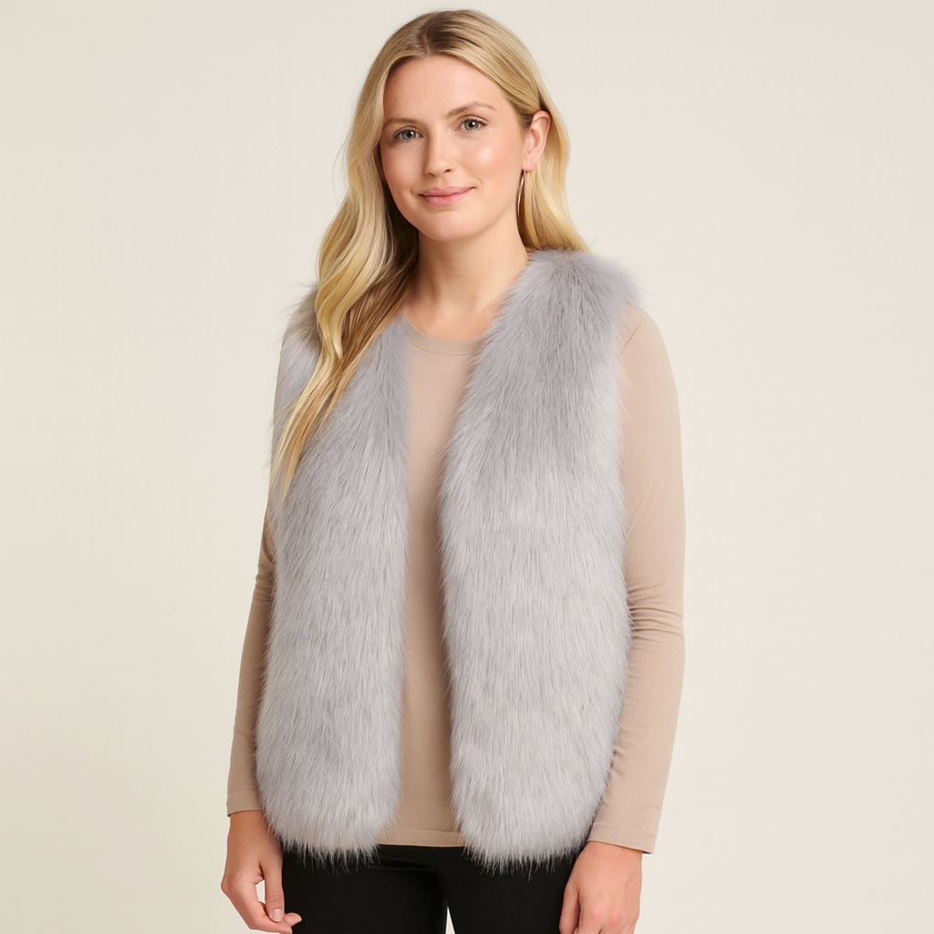 Noa – Damen Kunstfellweste Mit Weichem Finish