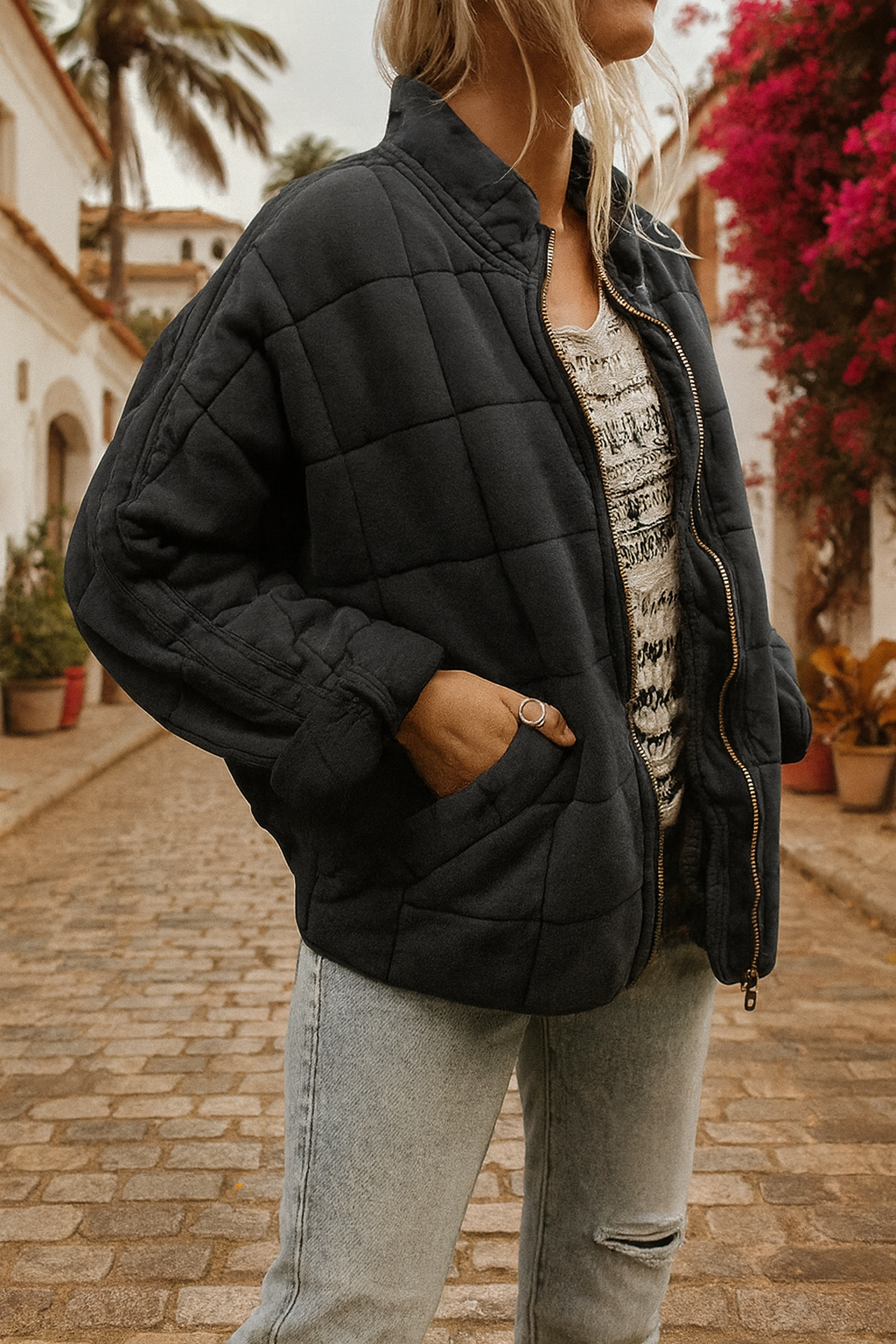 Kaja – Gestepptes Übergangsjacke Damen