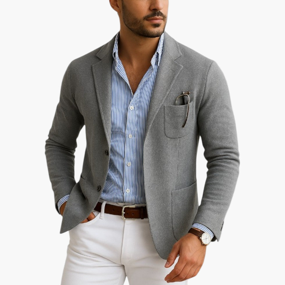 Eleganter Herrenblazer im Slim-Fit mit Ein-Knopf-Verschluss - J&B - 7 - Annoboutique