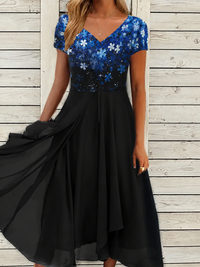 Noelle – Elegantes Sommer Abendkleid mit Glitzerdetail