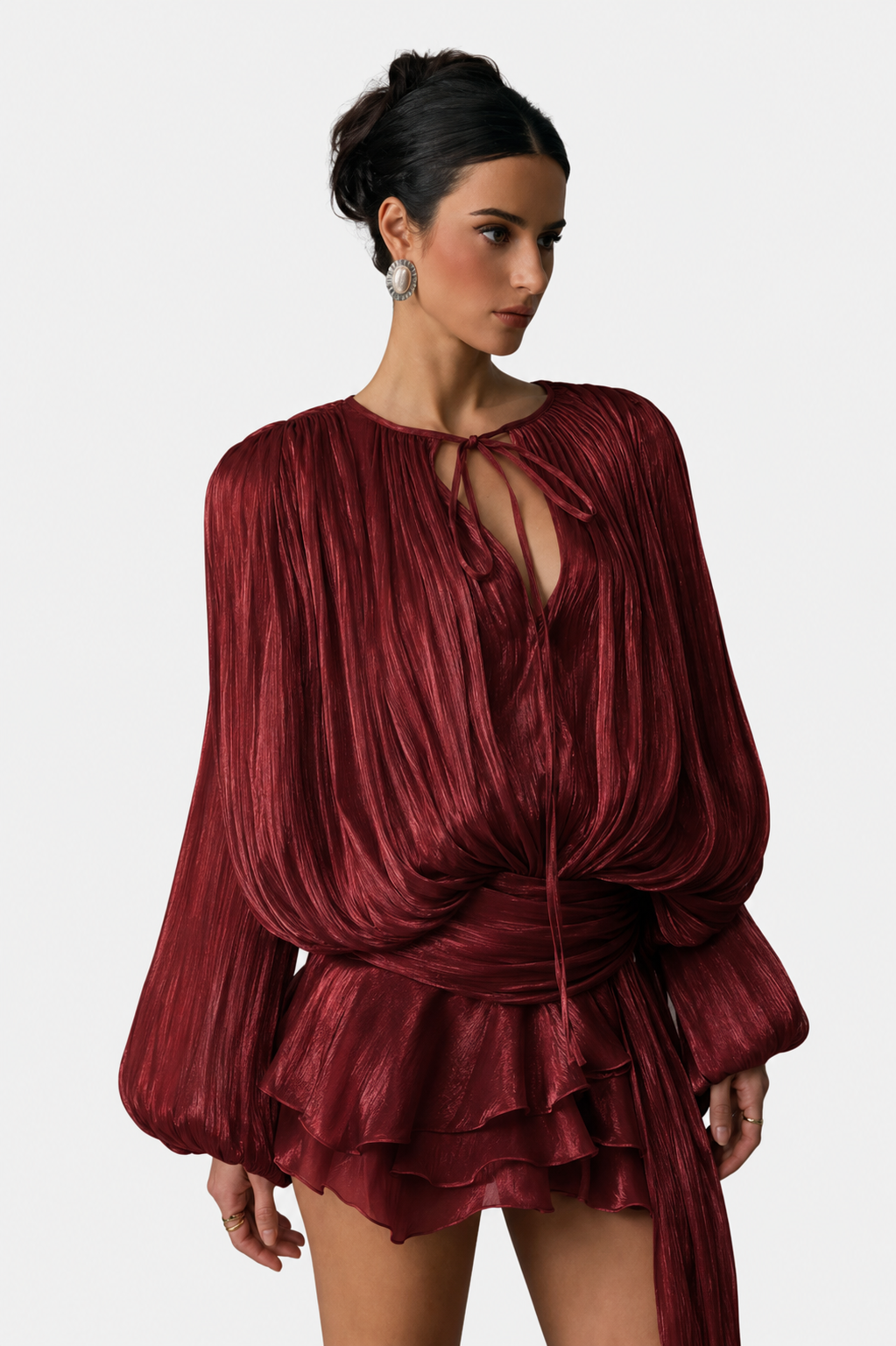 Emma – Faltendes Kleid mit Raffungen am Saum