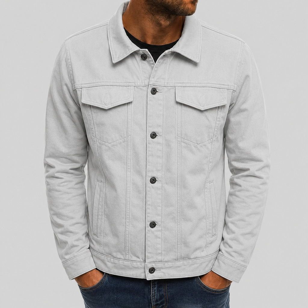 Leon – Klassische Herren Freizeitjacke im Denim-Stil