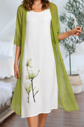 Stella – Blumenmuster-Kleid im eleganten Zweiteiler