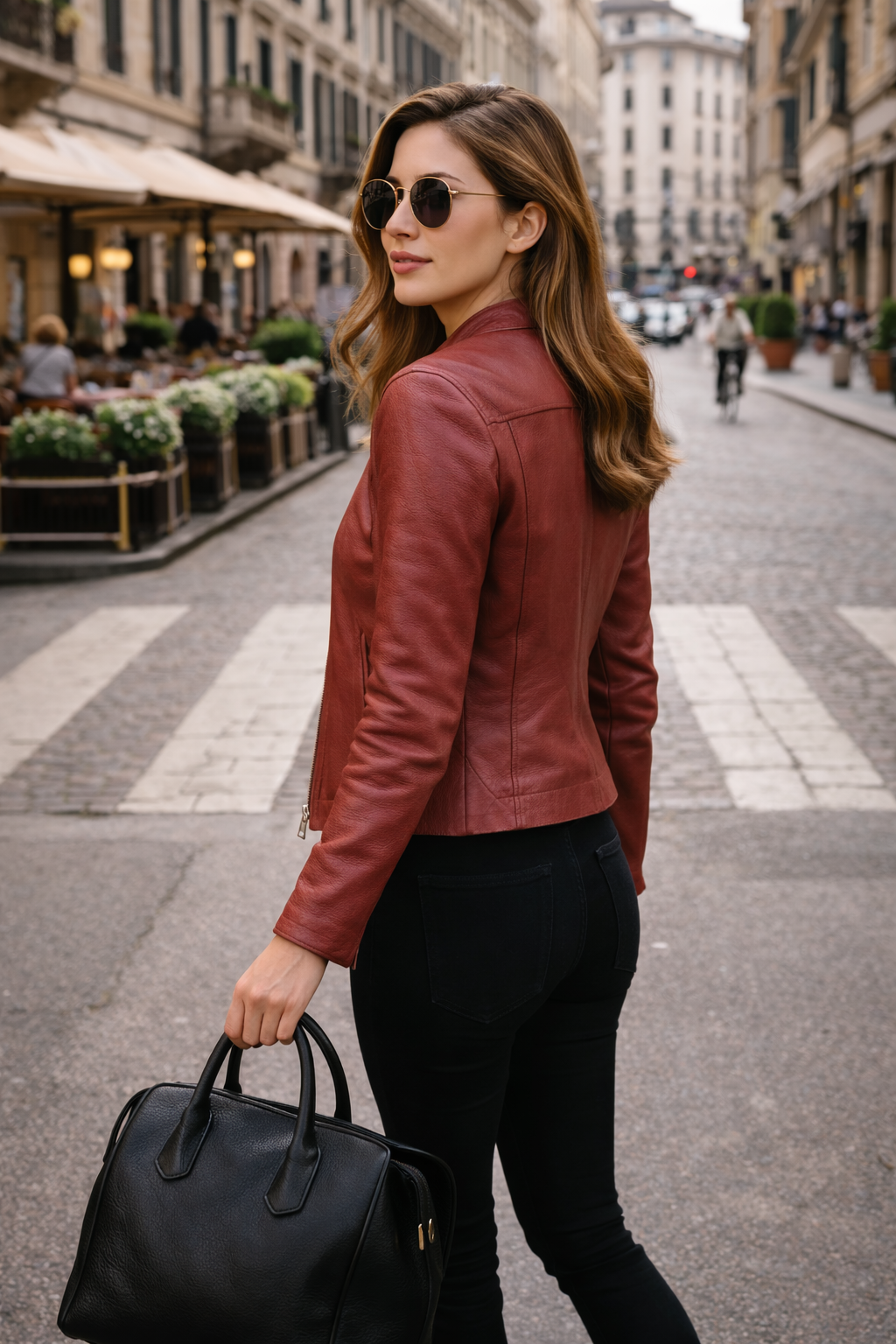 Damenjacke mit modernem Schnitt und Stehkragen - 2 - Annoboutique