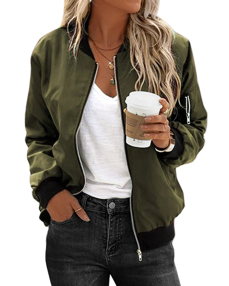 Mia – Damen Bomberjacke im Casual-Look